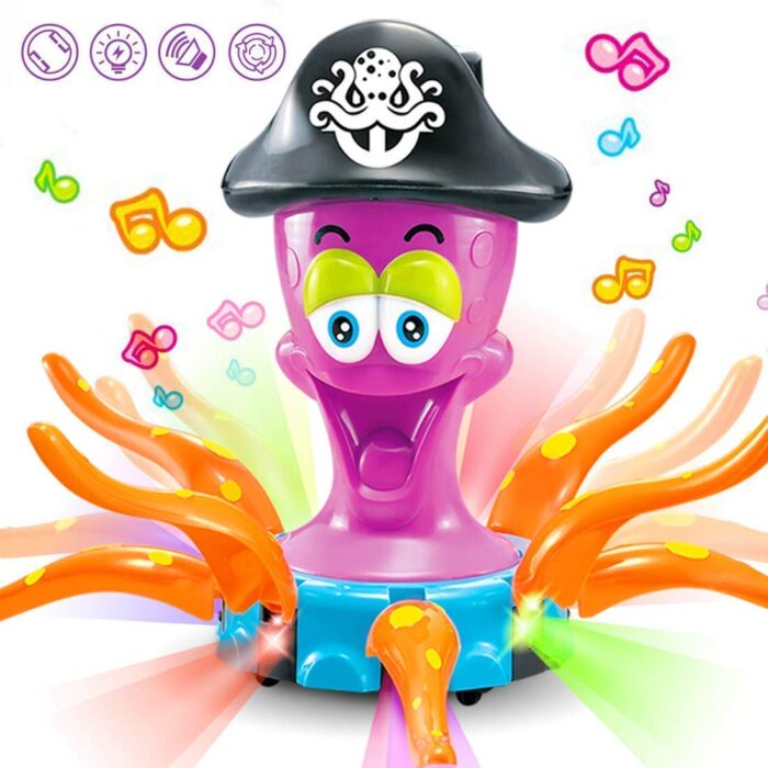 Captain Octopus Electric Interactive Toy With Music Lights Bump And Go Action - Image 1