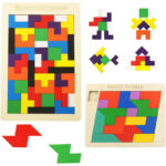 Children Pre-school Educational Colorful 3D Tangram Math Cube Imagination Shapes Game Puzzle Toy for Kids - Image 5