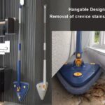 Adjustable 360 Degree Rotatable Butterfly Triangle Cleaning Mop - Image 4