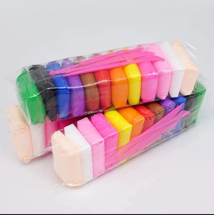 Pack of 4 Colorful DIY Art Clay Fluffy Foam with Tools (12 Color Foams in Each Pack) - Image 2