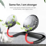 Neck Fan Adjustment Fan Hands-free Hanging Rechargeable Mini Sports Fans 3 Gears Wearable Sport Fan - Random Color - Image 8