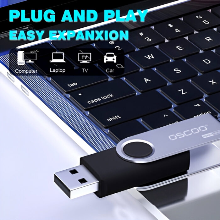 OSCOO 008U Classic Swivel USB 3.0 Flash Drive – 100% Original, 32GB/64GB/128GB High-Speed Pen Drive - Image 3