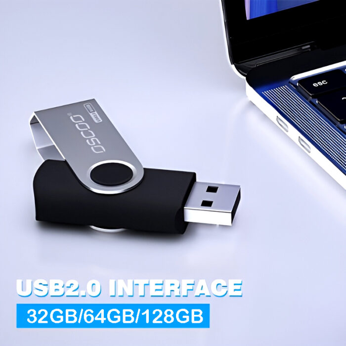 OSCOO 008U Classic Swivel USB 3.0 Flash Drive – 100% Original, 32GB/64GB/128GB High-Speed Pen Drive - Image 2