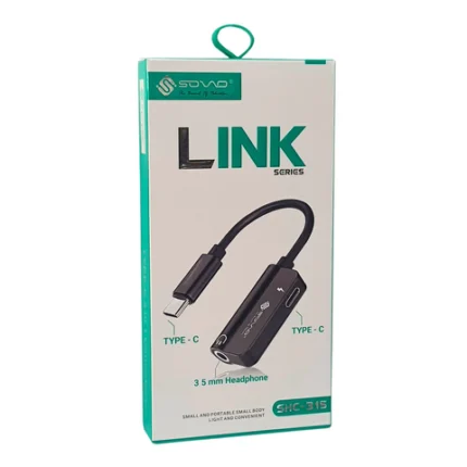 Sovo Model SHC-315 Type-C to 3.5mm Headphone (2 in 1) Connector 1 Piece