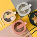 Combo Deal - 4 Section Spice Container Box & Multi-function Spit Bone 10 Plate Set Kitchen Storage Organizer (Random color) - Image 6