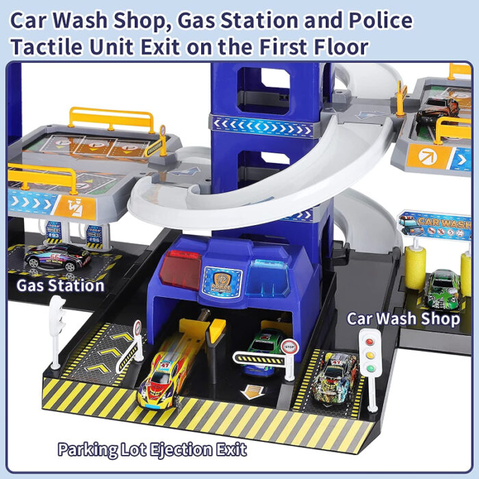 City Shuttle Fire Parking Playset Stand For kids - Image 7