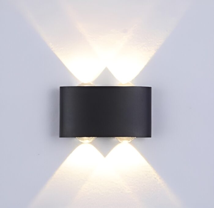 4 Way Outdoor Waterproof Wall Light, Fancy LED light for wall, Aluminium IP65 Waterproof Outdoor Wall Lamps - 4 Watts - Image 1