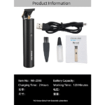 Nikai Professional Hair Trimmer NK-2598 Hair Trimmer Machine For Men | Men Hair Trimmer | Metal Body | Golden Color ( Original ) - Image 8