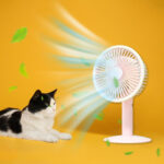 Portable Automatic Wireless USB Fan | Fan with 5 Speed Super Strong Wind for Home office Bedroom Kitchen Outdoor Camping | Best Quality Table Fan | Desktop Small Fan (Random Color) - Image 2