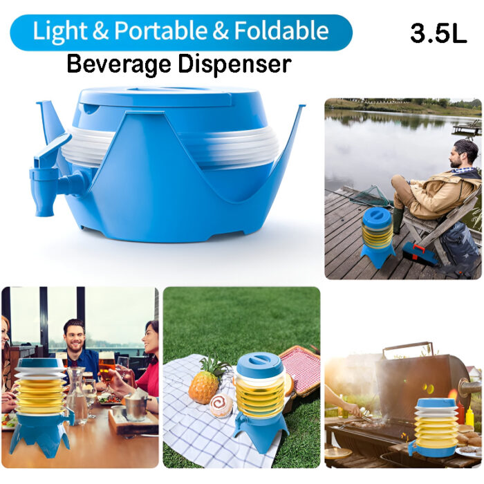 3.5-Liter Mini Portable Manual Foldable Multi-Purpose Beverage Dispenser - Image 15