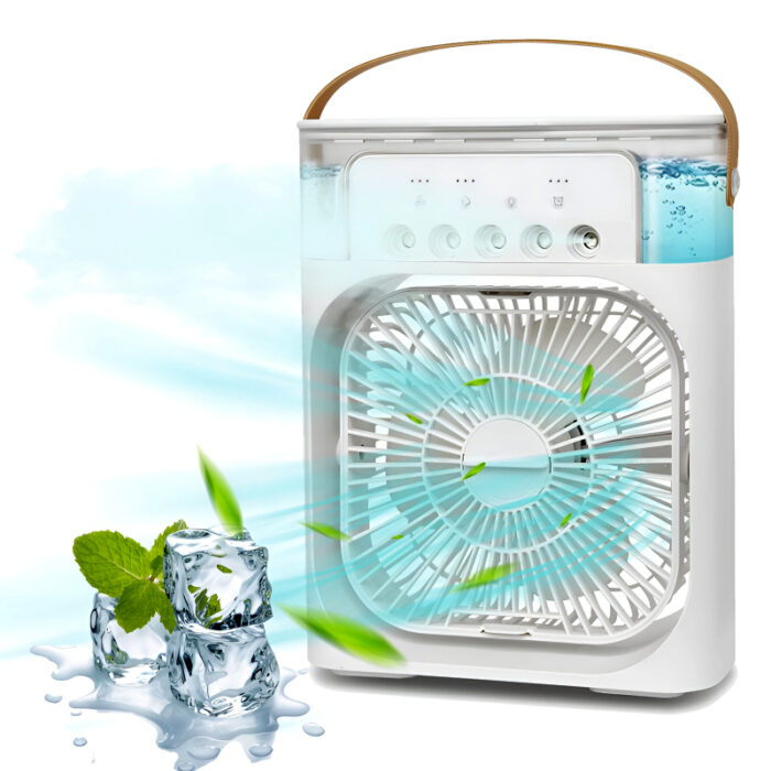 4-In-1 Multi-Functional Portable Air Humidifier Cooling USB Fan With 7-Color Night Light - Image 15