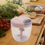 5 Blades Manual Vegetable Chopper Cutter Hand Pull Food Chopper (random color) - Image 10