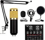 Podcast Mic Set With Live Sound Card,condenser Microphone With Rechargeable 12 Kinds Of Auxiliary Background For Karaoke Singing, Youtube Recording - Image 3
