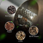 One Handed Operation Thumb Push High Quality Stainless Steel Spice Grinder - Image 6