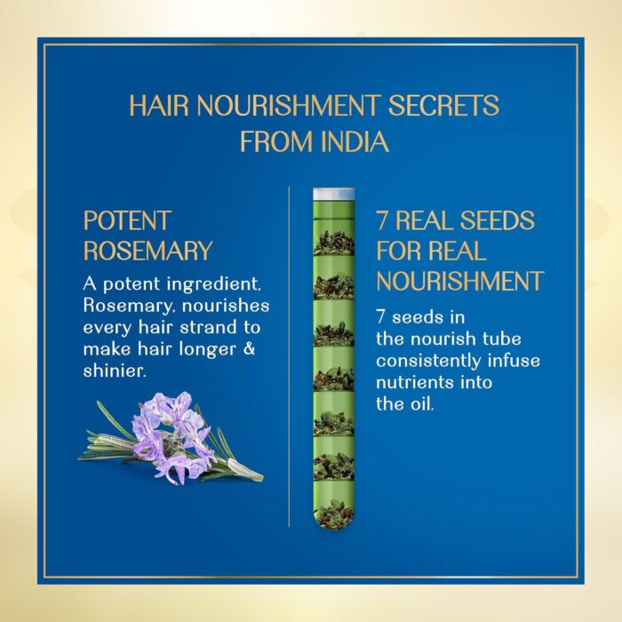 Herbs India 7 Seed Hair Oil with Rosemary - 280 ml | Nourishing Herbal Oil for Lush, Healthy Hair - Image 8