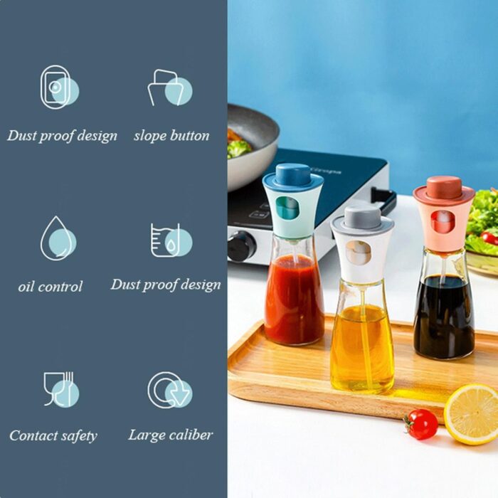 Oil Spray Dispenser / Oil Spray Bottle Pump for Cooking, BBQ, Baking, Frying, Salad (Random color) 170ml - Image 6