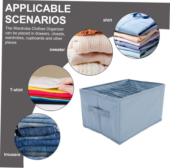 6 grids Jeans Organizer foldable organize  ( Gray) - Image 1