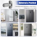 Child Safety Fridge Lock , Baby Safety Refrigerator Freezer Door Lock, No Tools Need or Drill (Grey) - 1 PC - Image 22