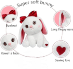 Princess style Bow Bunny Rabbit Plushie | Fluffy & Soft Stuffed Animal Plush Toy For Kids - 22 CM (Random color) - Image 6