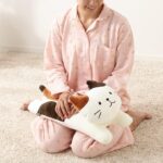 Long Cat Plush Pillow kitten gray White brown lovely cartoon  | FukuFukuNyanko Plush Cat Cushion - 50cm (Random color) - Image 3