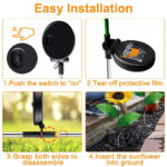Pack Of 2 Waterproof Sunflower Solar Decorative Lights For Outdoor Garden And Lawn - Image 8