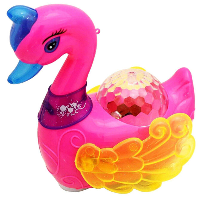 Electric Swan Colourful Lights And Music Duck Toy For Kids - Image 1
