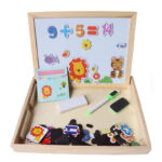 Wooden Magnetic Black And White Board With Cartoons And Numbers - Image 6