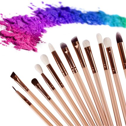 Make Up Eye Brushes Set, Lover Bar 15pcs Makeup Brush- with Travel Organizer  with pouch(random color)