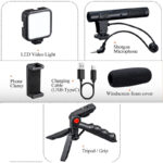 Multifunctional Professional Vlogging Kit With Tripod LED Video Light Microphone And Phone Holder - Image 3