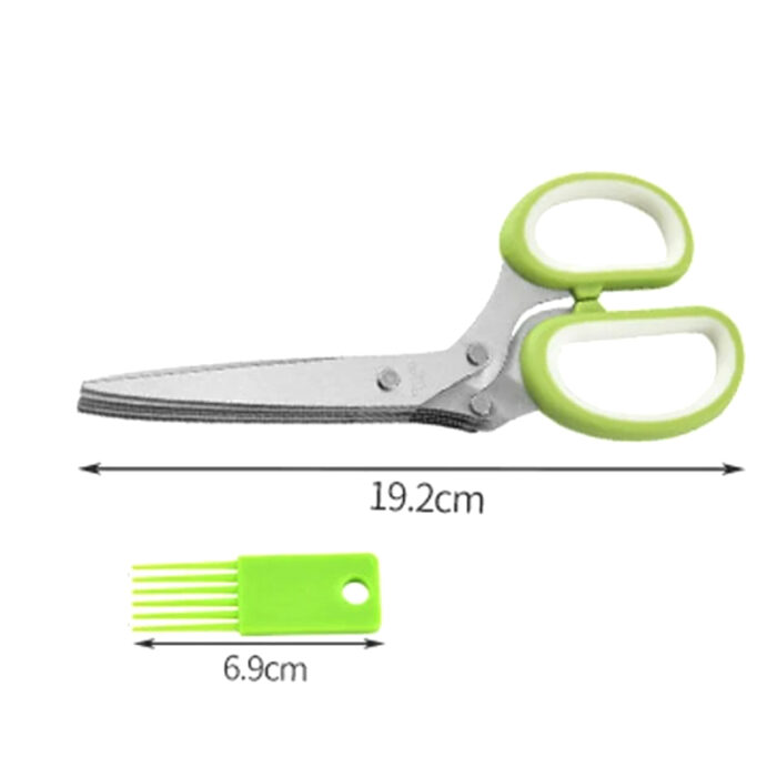 5-Layer Multifunctional Vegetable & Fruit Cutter Kitchen Scissor - Image 7