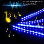 4 PCs Remote Control RGB LED Music Strip Lights For Car Interior - Image 7
