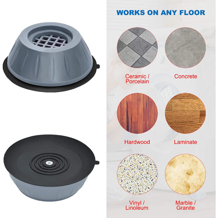 3-Pack Of 4Pcs Anti Vibration Washing Machine Universal Fixed Non-Slip Rubber Feet Pads - Image 5