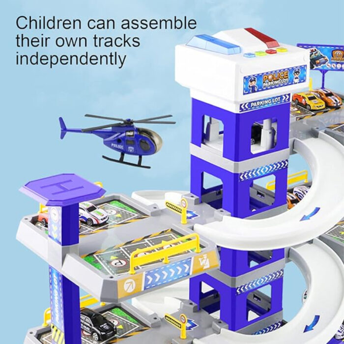 City Shuttle Fire Parking Playset Stand For kids - Image 2