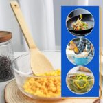 4Pcs Wooden Bamboo Utensil Set Spoon Ladle Slotted Turner Food Tongs Cooking - Image 4