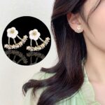 Daisy Back Hanging Stud Earrings | Flower Earrings Earrings Fresh Earrings Girls Earrings Jewelry For Women - Image 2