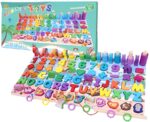Wooden Puzzle Sorting Learning Board Toys | ABC, Numbers, Shapes, Abacus, Fish Picking Activity and Animals | Preschool Education Montessori Toys - Image 4