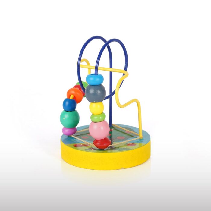 Colorful Peaceful Tree Round Wooden Beads Maze Toy For Early Learning - Image 2