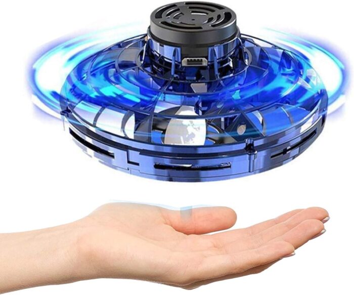 Flying Spinner With LED Light, Drone for Kids Hand Operated Mini Drones for Kids, UFO Magic Toy Indoor & Outdoor Game(random color) - Image 1
