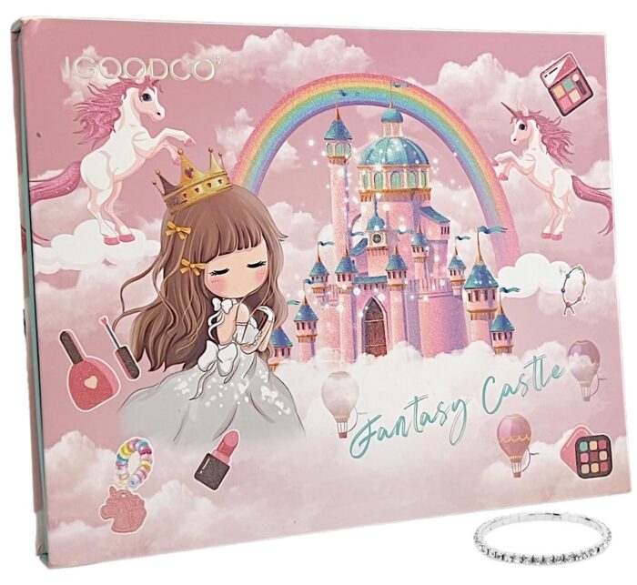 Beauty Makeup Kit for Doll Girls Children's Cosmetics Makeup Eyeshadow Palette Nail Polish Blush Carrying Box Cosmetic Bag Set - Image 3