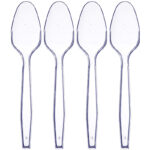 4 Packs Of 100PCS Transparent Plastic Spoons For Desserts And Appetizers - Image 8