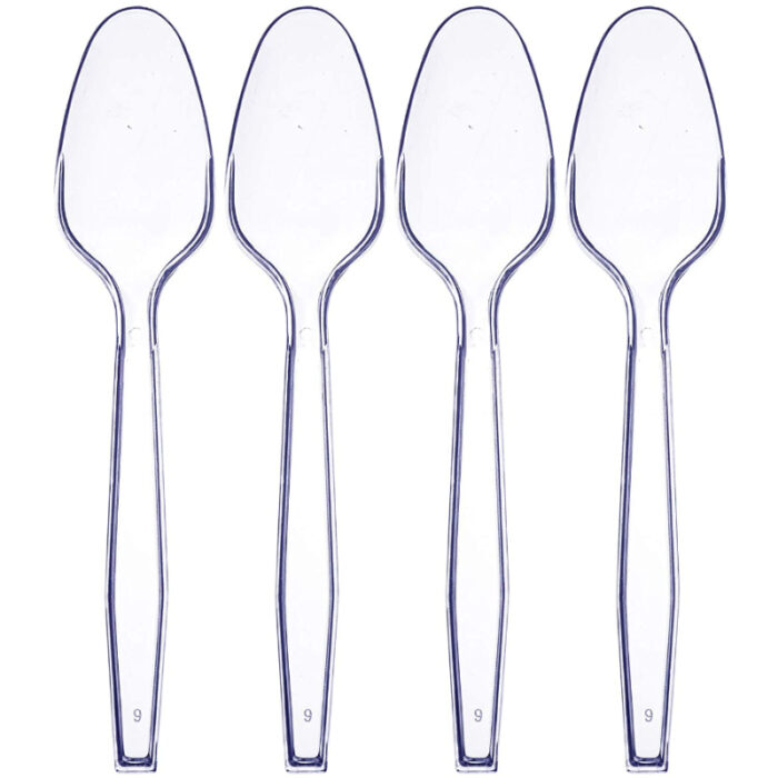 4 Packs Of 100PCS Transparent Plastic Spoons For Desserts And Appetizers - Image 8