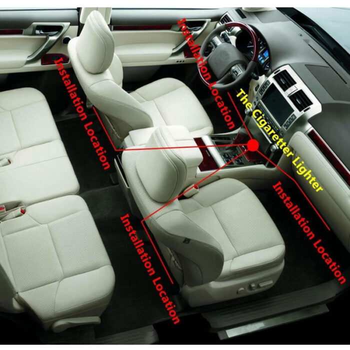 4 PCs Remote Control RGB LED Music Strip Lights For Car Interior - Image 8