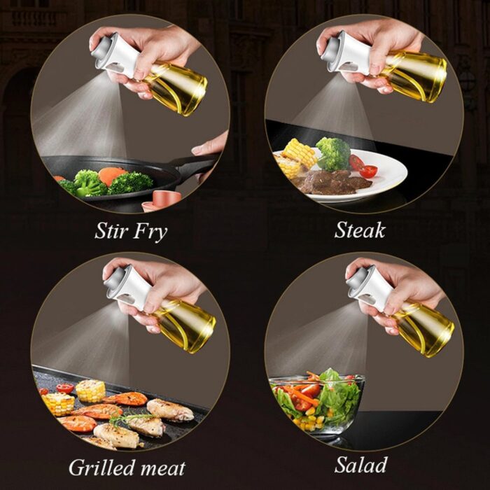 Oil Spray Dispenser / Oil Spray Bottle Pump for Cooking, BBQ, Baking, Frying, Salad (Random color) 170ml - Image 3