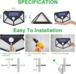 SOLAR INTERACTION WALL LAMP BK-114 | Outdoor Motion Sensor Solar Light - Image 4