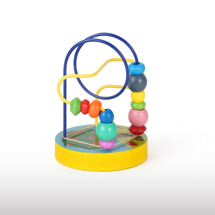 Colorful Peaceful Tree Round Wooden Beads Maze Toy For Early Learning - Image 3