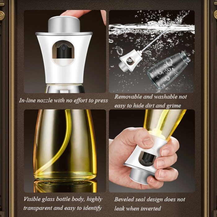Oil Spray Dispenser / Oil Spray Bottle Pump for Cooking, BBQ, Baking, Frying, Salad (Random color) 170ml - Image 7