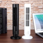 CoolWave USB Vertical Bladeless Tower Fan – Mini Air Conditioner, Quiet Cooling Fan for Home, Office, and Desktop