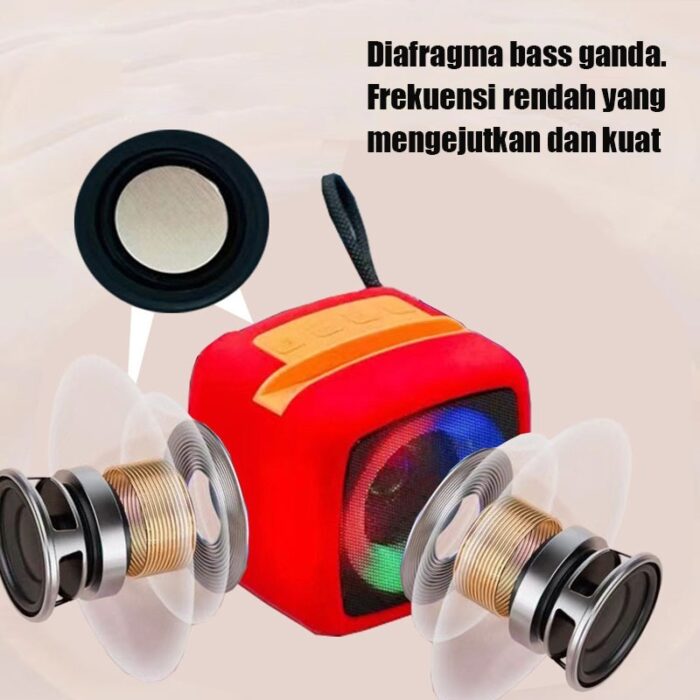 X-911 Wireless Portable Rechargeable Mini Blutooth Speaker With LED Lights And Best For Indoor, Outdoors (Random Color) - Image 8