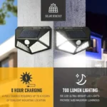Solar Interaction Light | Solar charging Led Induction Motion sensor wall lamp for Outdoor Garden Courtyard BK-100 - Image 4