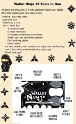 Ninja 18 In 1 Multi-Purpose Tool Pocket Hand Tools Camping Tool - Image 2